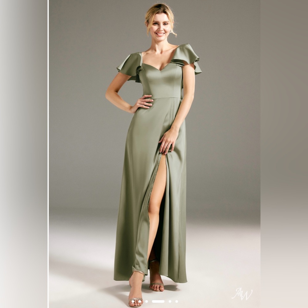 AW Bridal, Lotus, Bridesmaid Dress in Fennel Seed